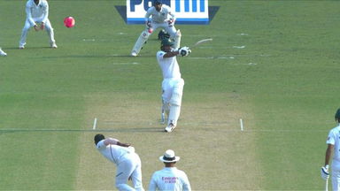 Ooops! Shami hits the helmet twice!