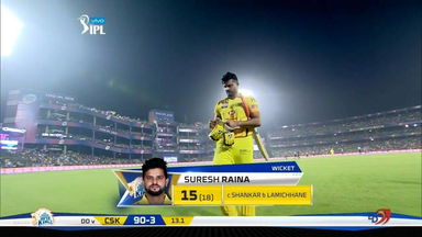 M52: DD vs CSK – Suresh Raina Wicket