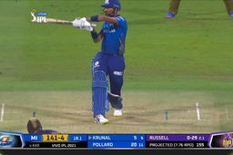 M34: MI vs KKR – Krunal Pandya Six