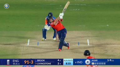 IND vs ENG 2025, 3rd T20I: Liam Livingstone Six