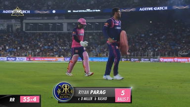 M23: GT vs RR – Riyan Parag Wicket