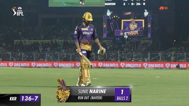 M68: KKR vs LSG – Sunil Narine Wicket