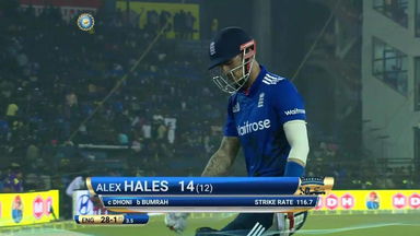 IND vs ENG 2017, 2nd ODI : Alex Hales Wicket