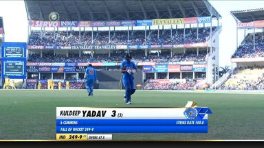 IND vs AUS 2019, 2nd ODI: Kuldeep Yadav Wicket