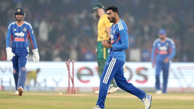 Bowled! Axar strikes timber first ball