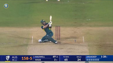 IND vs AUS 2023-24, 3RD T20I: Glenn Maxwell Six