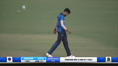 Ishan Porel's 3/34 against Jharkhand