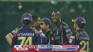 M42: KKR vs DD – Angelo Mathews Wicket