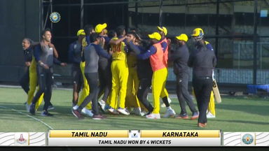 Tamil Nadu edge out Karnataka in a last-ball thriller to clinch title