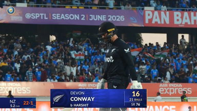 IND vs NZ 2026, 2nd ODI: Devon Conway Wicket