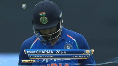 IND vs AUS 2017, 1st ODI: Rohit Sharma Wicket