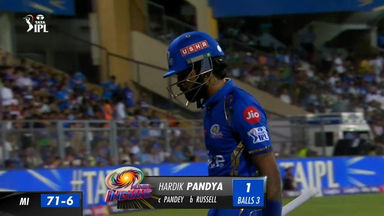 M51: MI vs KKR – Hardik Pandya Wicket