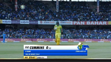 IND vs AUS 2020, 3rd ODI: Pat Cummins Wicket