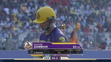 M14: KKR vs SRH – Gautam Gambhir Wicket