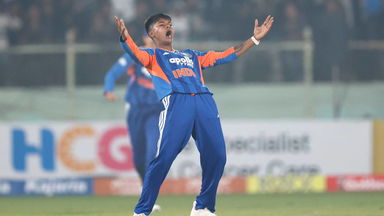 Class, Clever, Castled: Kranti Gaud's maiden T20I wicket