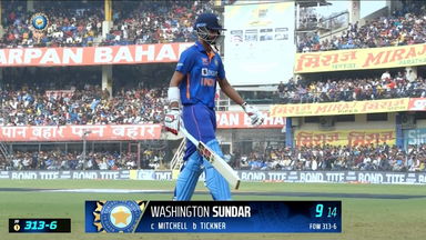 IND vs  NZ 2023, 3RD ODI: Washington Sundar  Wicket