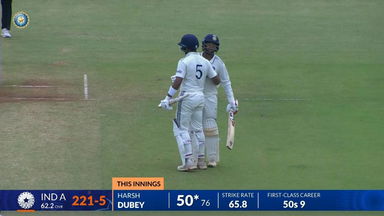 Harsh Dubey's crucial 84 stabilises India A