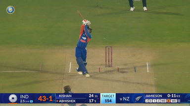 IND vs NZ 2026, 3rd T20I: Abhishek Sharma Six