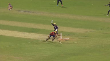 On Target! Narine's direct hit breaks 93-run opening stand