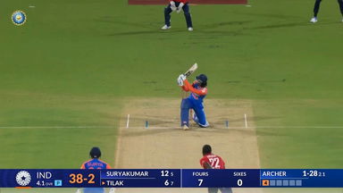IND vs ENG 2025, 2nd T20I: Tilak Varma Six