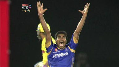 M21: RR vs CSK –  MS Dhoni lbw b Shukla