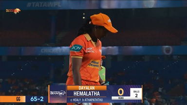 M18 - GG vs UPW: Dayalan Hemalatha Wicket