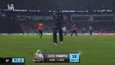 M23: GT vs RR –  Hardik Pandya  Wicket