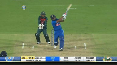 IND vs BAN 2019, 2nd T20I: Rohit Sharma Six