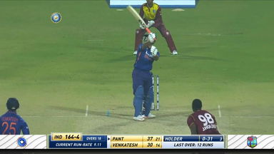 IND vs WI 2022, 2ND T20I: Rishabh Pant Six
