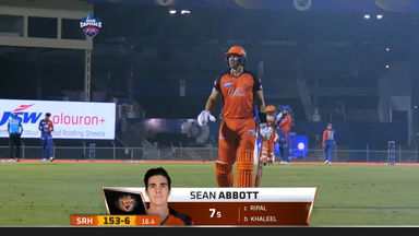 M50: DC vs SRH – Sean Abbott Wicket