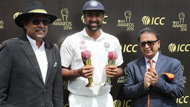 R Ashwin presented with the Sir Garfield Sobers Trophy