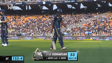 M13: GT vs KKR – Sai Sudharsan Wicket