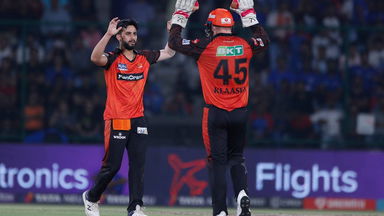 What a catch! Markande pulls off a superb reflex caught and bowled