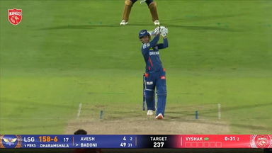 IPL 2025 M54: PBKS vs LSG - Ayush Badoni Six