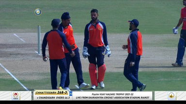 Vijay Hazare Trophy 2021-22, Chhattisgarh v Chandigarh: Fall of wickets