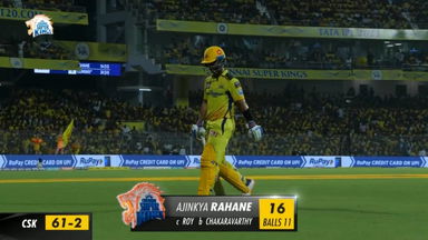 M61: CSK vs KKR – Ajinkya Rahane Wicket