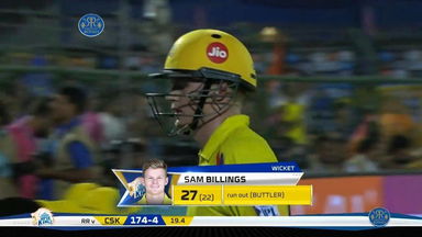 M43: RR vs CSK –  Sam Billings Wicket