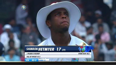 IND vs WI 2018, 2nd Test Day 3: Shimron Hetmyer Wicket