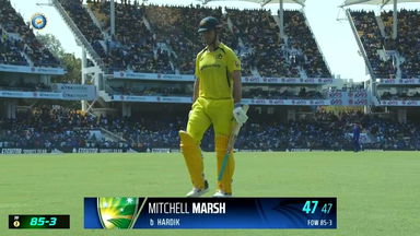 IND vs AUS 2023, 3RD ODI: Mitchell Marsh Wicket