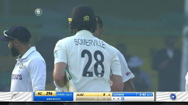 IND vs NZ 2021, 1st Test, Day 3: William Somerville Wicket