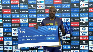 M05: KKR vs MI – Upstox most valuable Asset of the match –   Andre Russell
