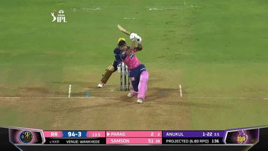 M47: KKR vs RR – Riyan Parag Six