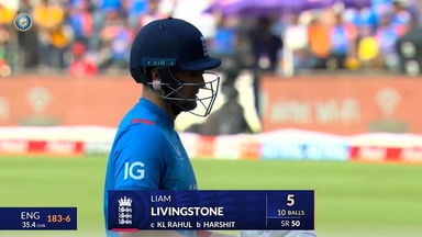 IND vs ENG 2025, 1st ODI: Liam Livingstone Wicket