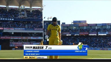 IND vs AUS 2019, 3rd ODI: Shaun Marsh Wicket