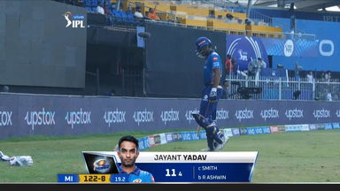 M46: MI vs DC – Jayant Yadav Wicket