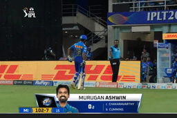 M56: MI vs KKR – Murugan Ashwin Wicket