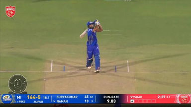 IPL 2025 M69: PBKS vs MI - Naman Dhir Six