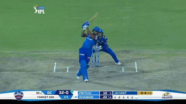 M34: DC vs MI – Shikhar Dhawan Six