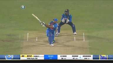 IND vs SL 2020, 3rd T20I: Shikhar Dhawan Six