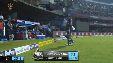 M70: RCB vs GT – Wriddhiman Saha Wicket
